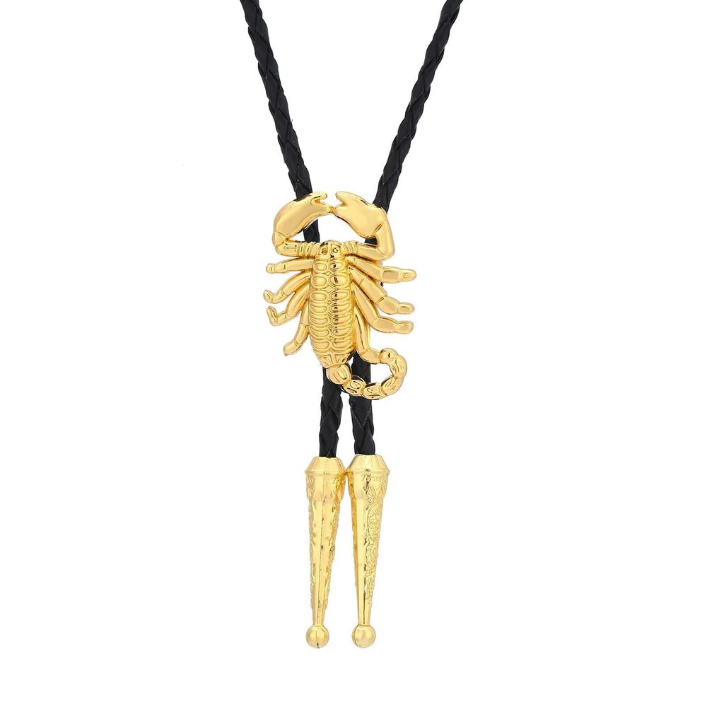 6617 Bolo Ties Scorpion Bolo Tie Western Tie Gold Silver Cowboy Western